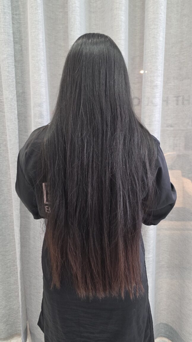Cabello antes del balayage