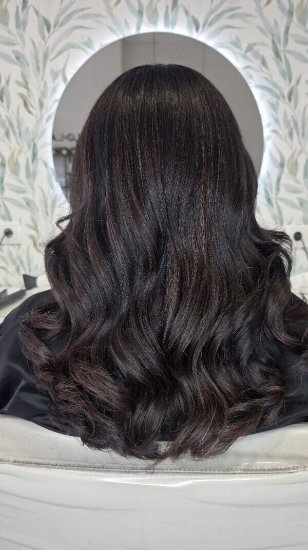 Resultado después del balayage moreno